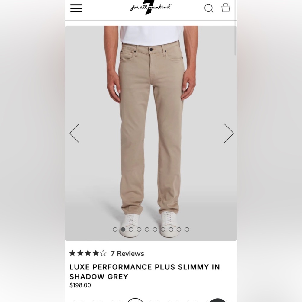 Men’s 7 jeans straight size 32 - khaki